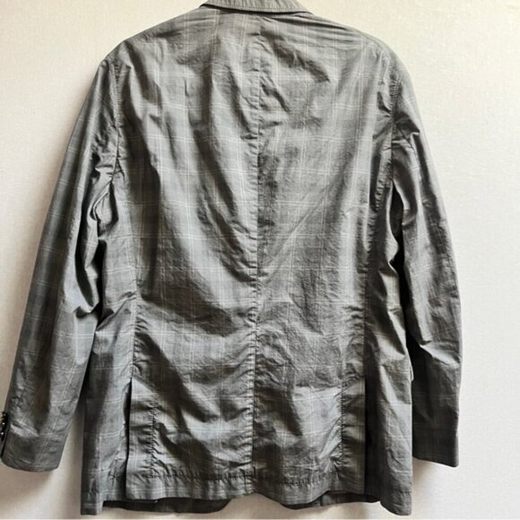 Hugo Boss Miltoz lightweight cotton checker plaid blazer Sz 38R - Picture 2 of 11